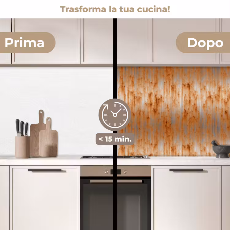 Schienale cucina - Metallo - Grigio - Arancione - Ruggine — 3