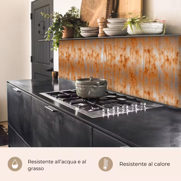 Schienale cucina - Metallo - Grigio - Arancione - Ruggine — 5