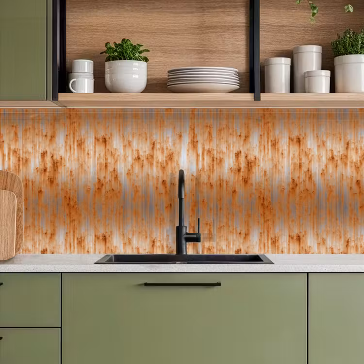 Schienale cucina - Metallo - Grigio - Arancione - Ruggine — 8