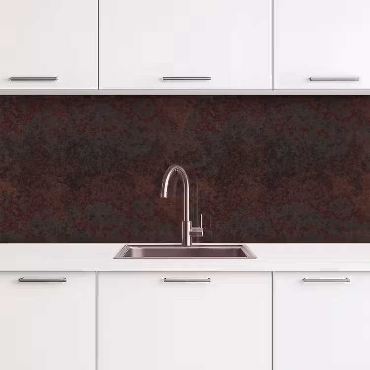 Schienale cucina - Metallo - Ruggine - Scuro - Marrone — 4