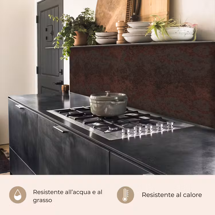 Schienale cucina - Metallo - Ruggine - Scuro - Marrone — 5