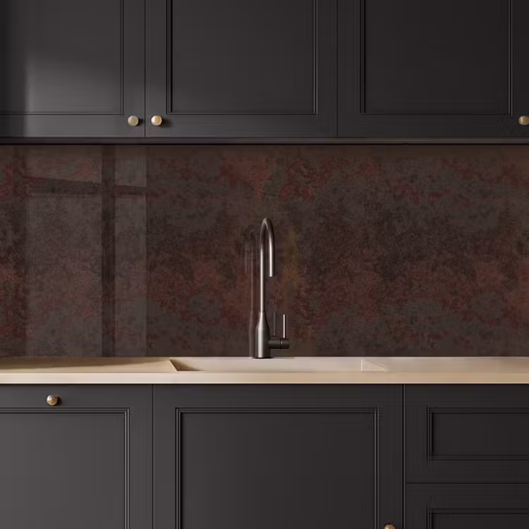 Schienale cucina - Metallo - Ruggine - Scuro - Marrone — 6