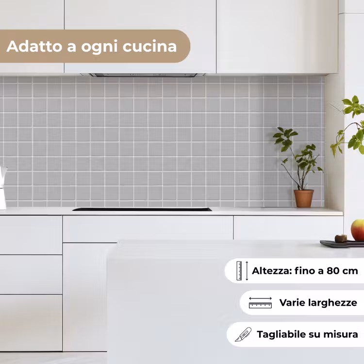 Schienale cucina - Mosaico - Piastrelle - Grigio — 7