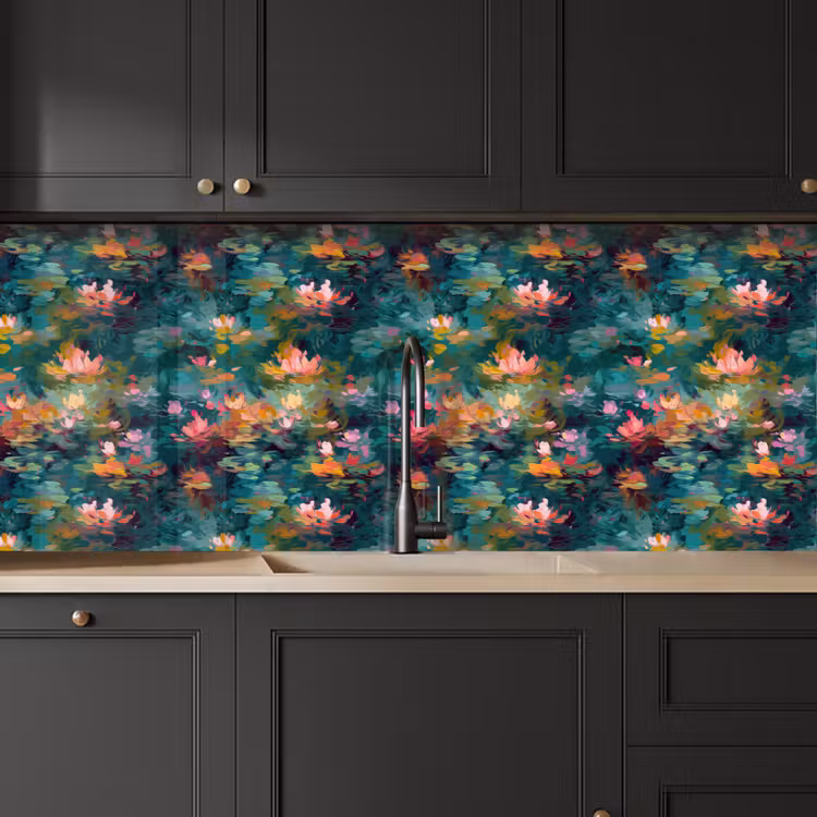 Schienale cucina - Ninfee - Stagno - Acqua — 6