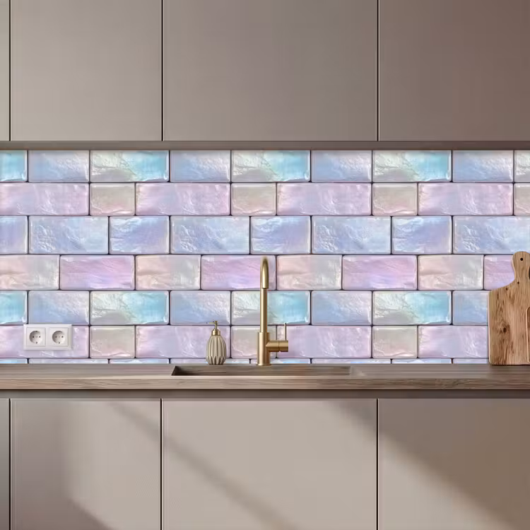 Schienale cucina - Pastello lucido - Pietra - Riflesso — 1