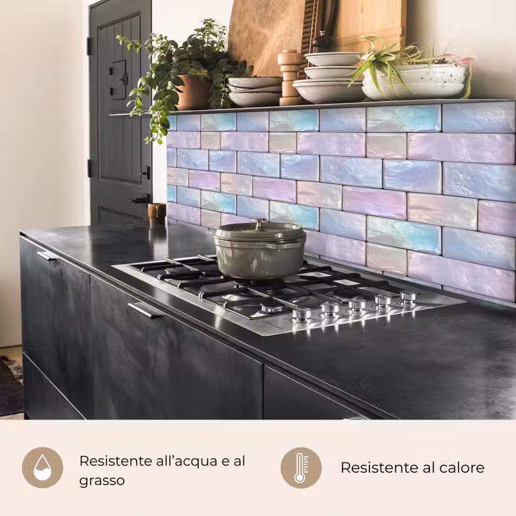 Schienale cucina - Pastello lucido - Pietra - Riflesso — 5