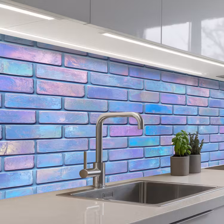Schienale cucina - Viola - Blu - Muro — 2