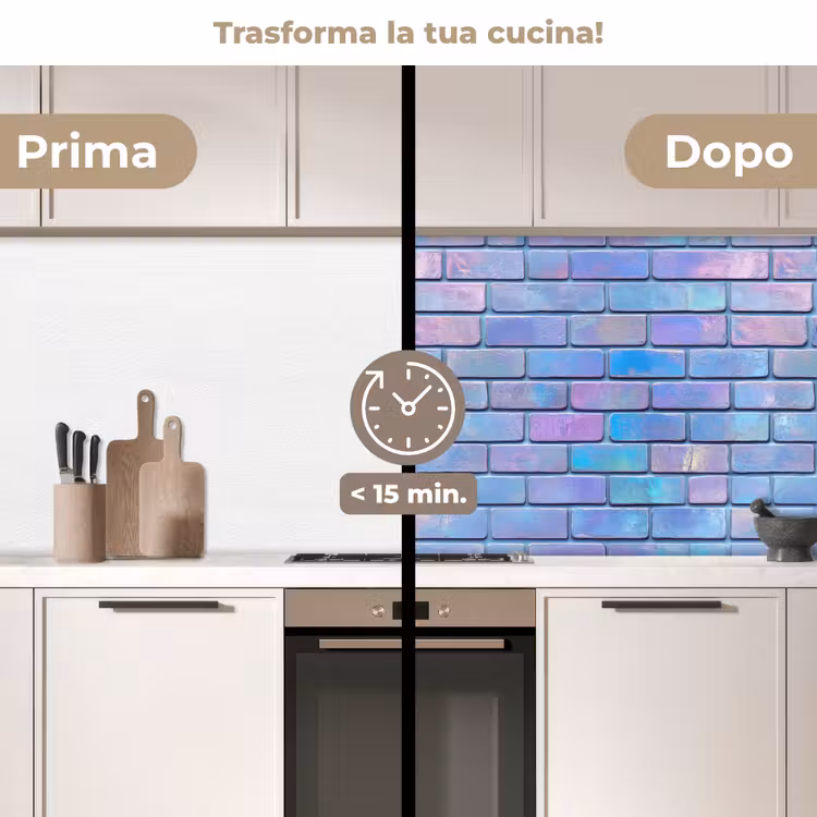 Schienale cucina - Viola - Blu - Muro — 3