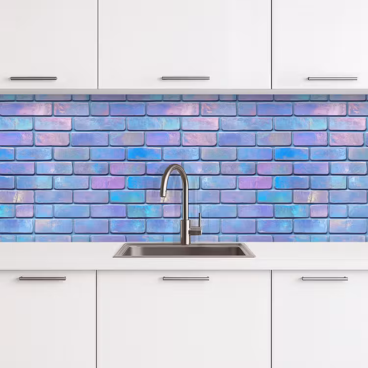 Schienale cucina - Viola - Blu - Muro — 4