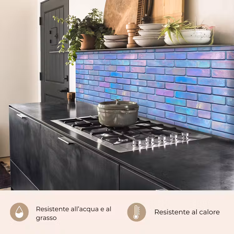 Schienale cucina - Viola - Blu - Muro — 5