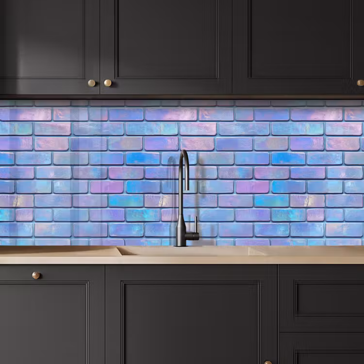 Schienale cucina - Viola - Blu - Muro — 6