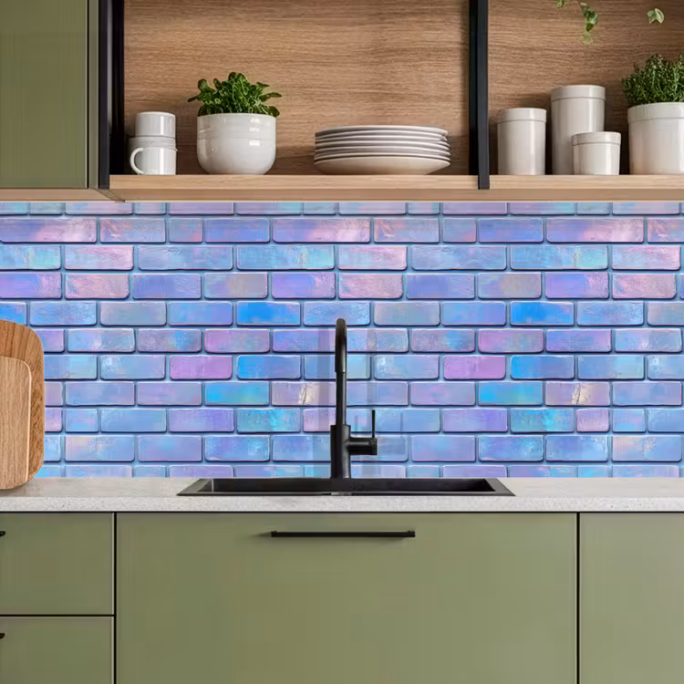 Schienale cucina - Viola - Blu - Muro — 8
