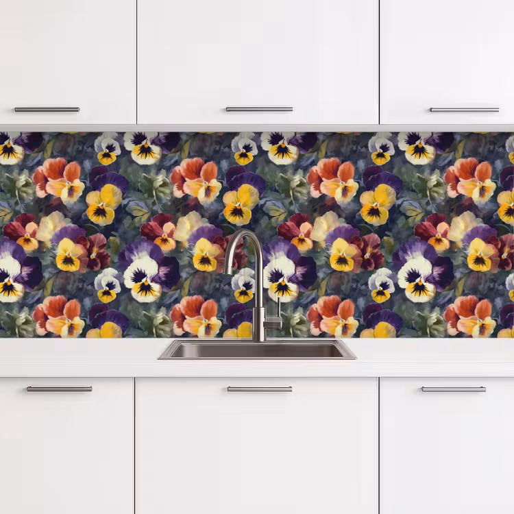 Schienale cucina - Violette - Viola - Giallo - Verde — 4