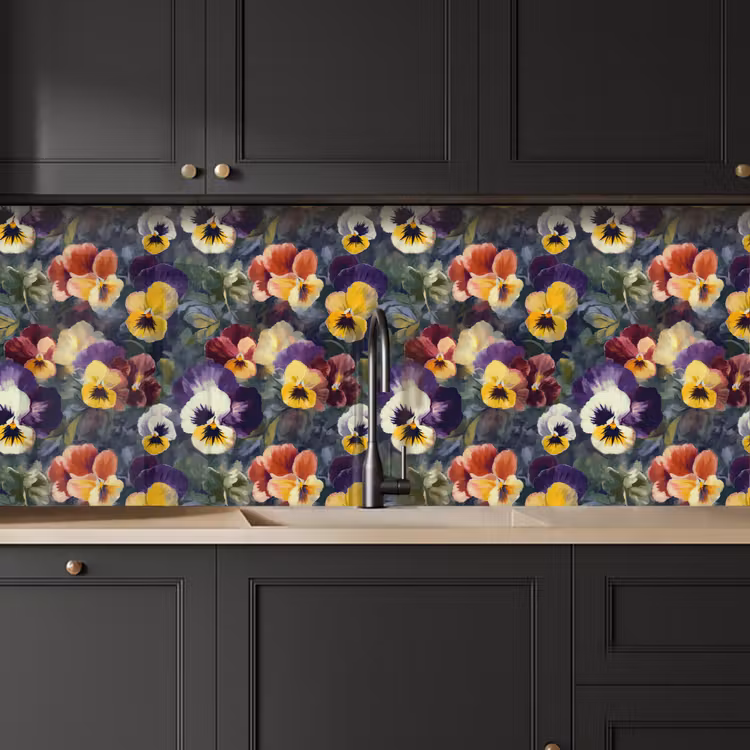 Schienale cucina - Violette - Viola - Giallo - Verde — 6