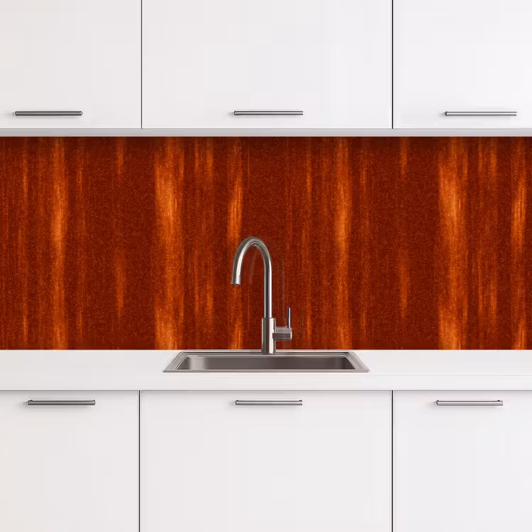 Schienale cucina - Arancione - Rosso - Ruggine - Metallo — 4