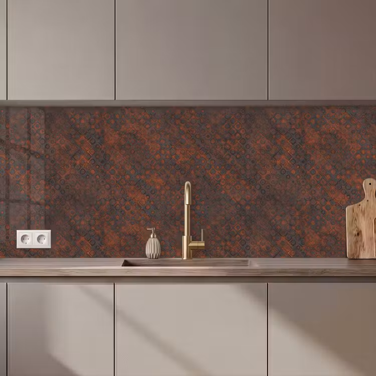 Schienale cucina - Modello - Ruggine - Marrone — 1