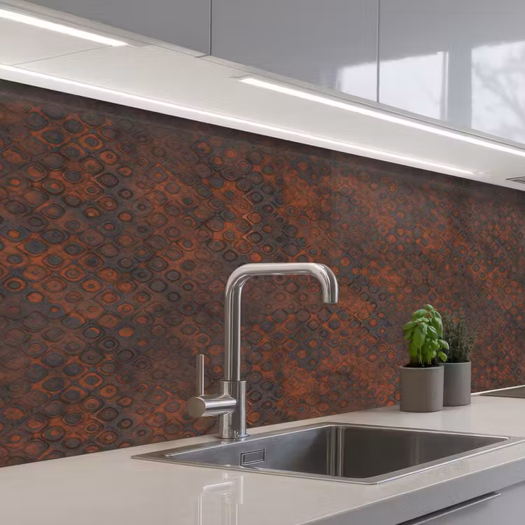 Schienale cucina - Modello - Ruggine - Marrone — 2