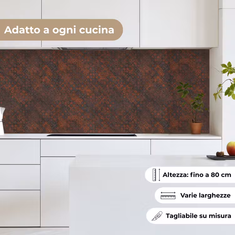 Schienale cucina - Modello - Ruggine - Marrone — 7