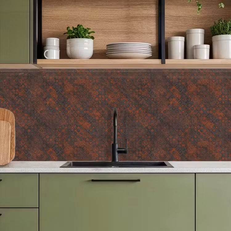 Schienale cucina - Modello - Ruggine - Marrone — 8