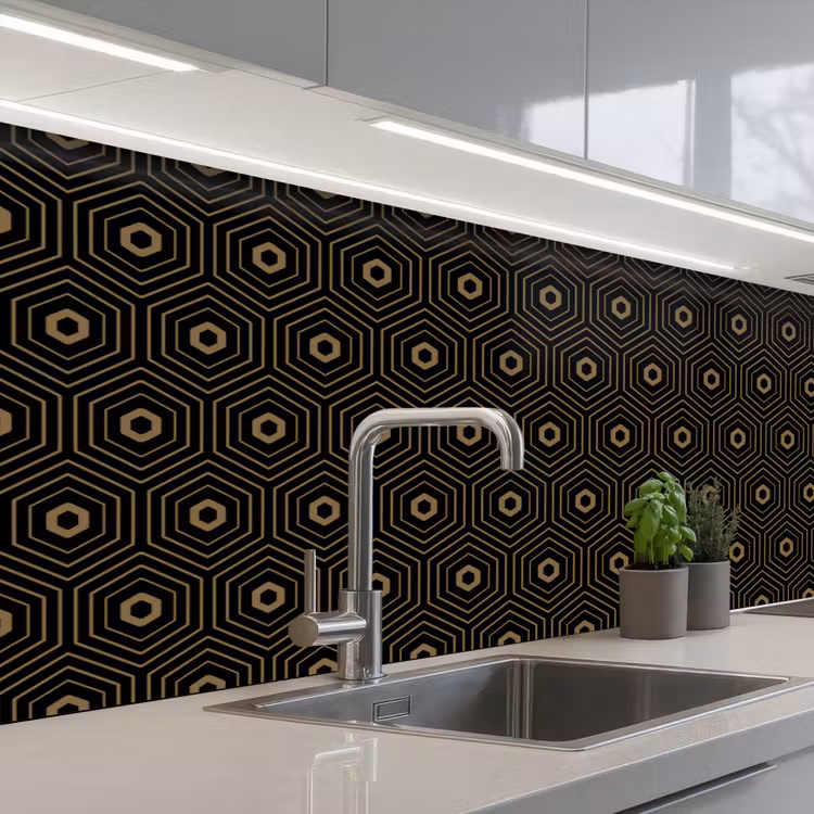 Schienale cucina - Oro - Illusione - Motivo — 2