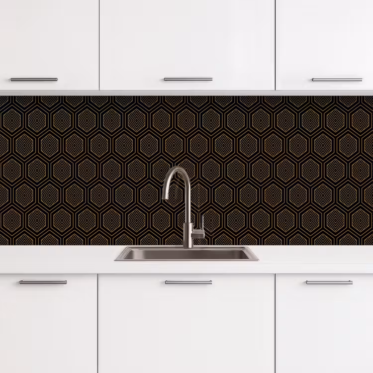 Schienale cucina - Oro - Nero - Tunnel — 4