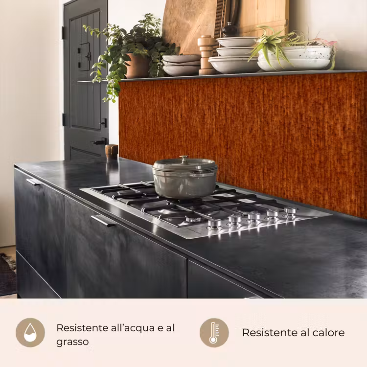 Schienale cucina - Rosso - Marrone - Metallo - Ruggine — 5