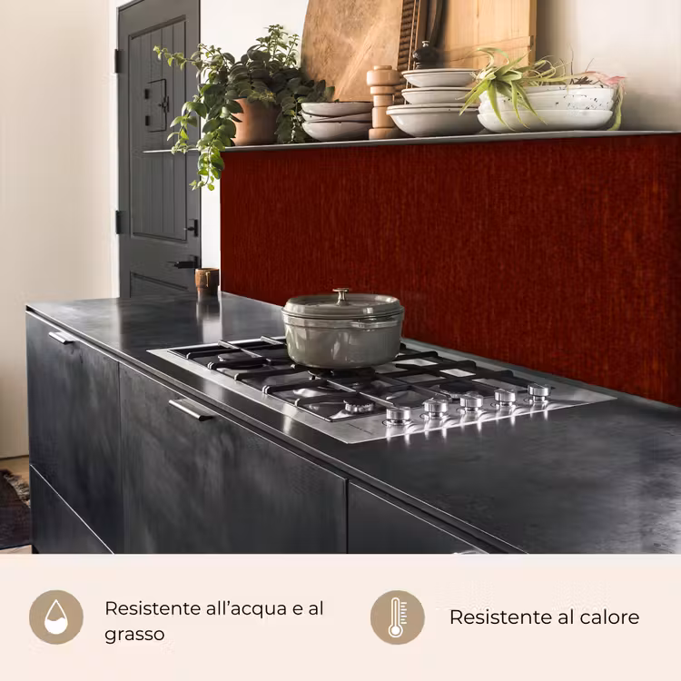 Schienale cucina - Rosso - Ruggine - Texture — 5