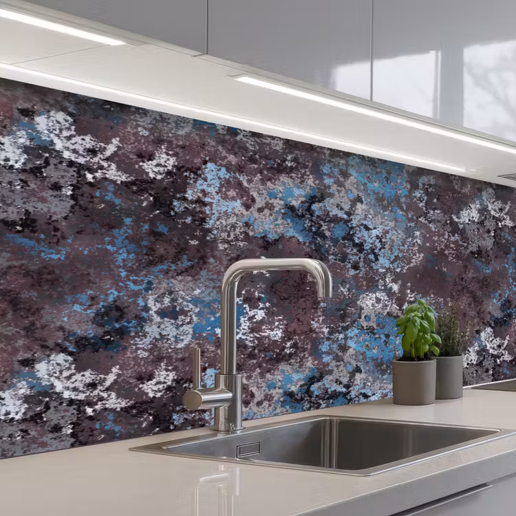 Schienale cucina - Ruggine - Blu - Marrone - Macchie — 2