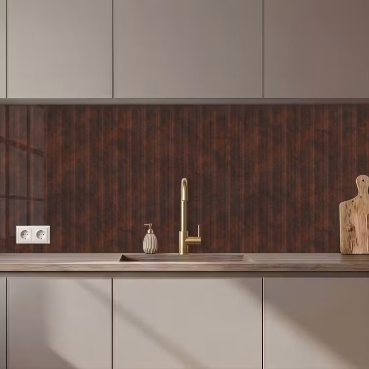 Schienale cucina - Ruggine - Linee - Motivo — 1