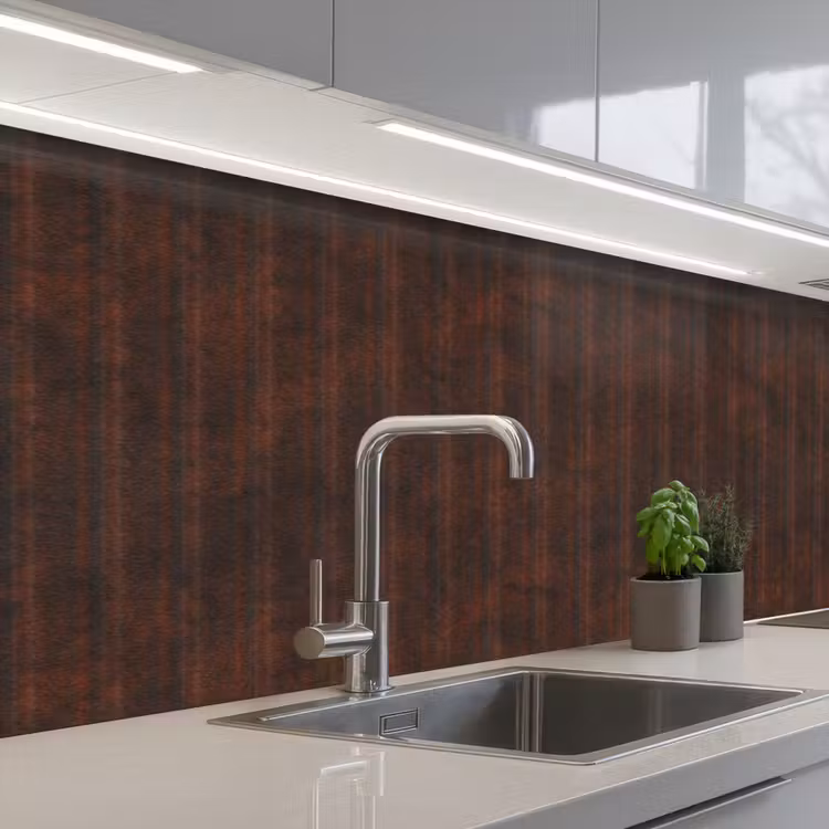 Schienale cucina - Ruggine - Linee - Motivo — 2