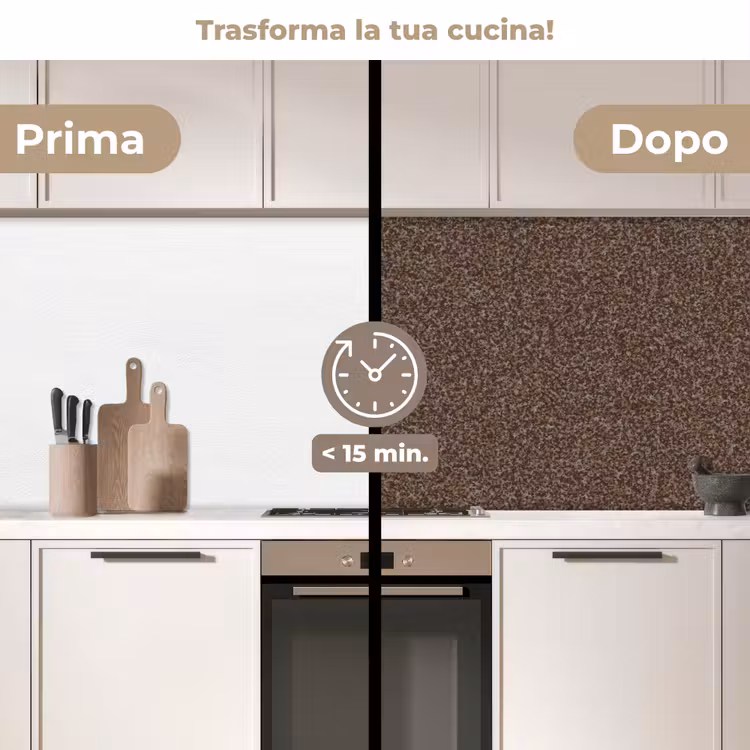 Schienale cucina - Ruvido - Ruggine - Marrone scuro — 3