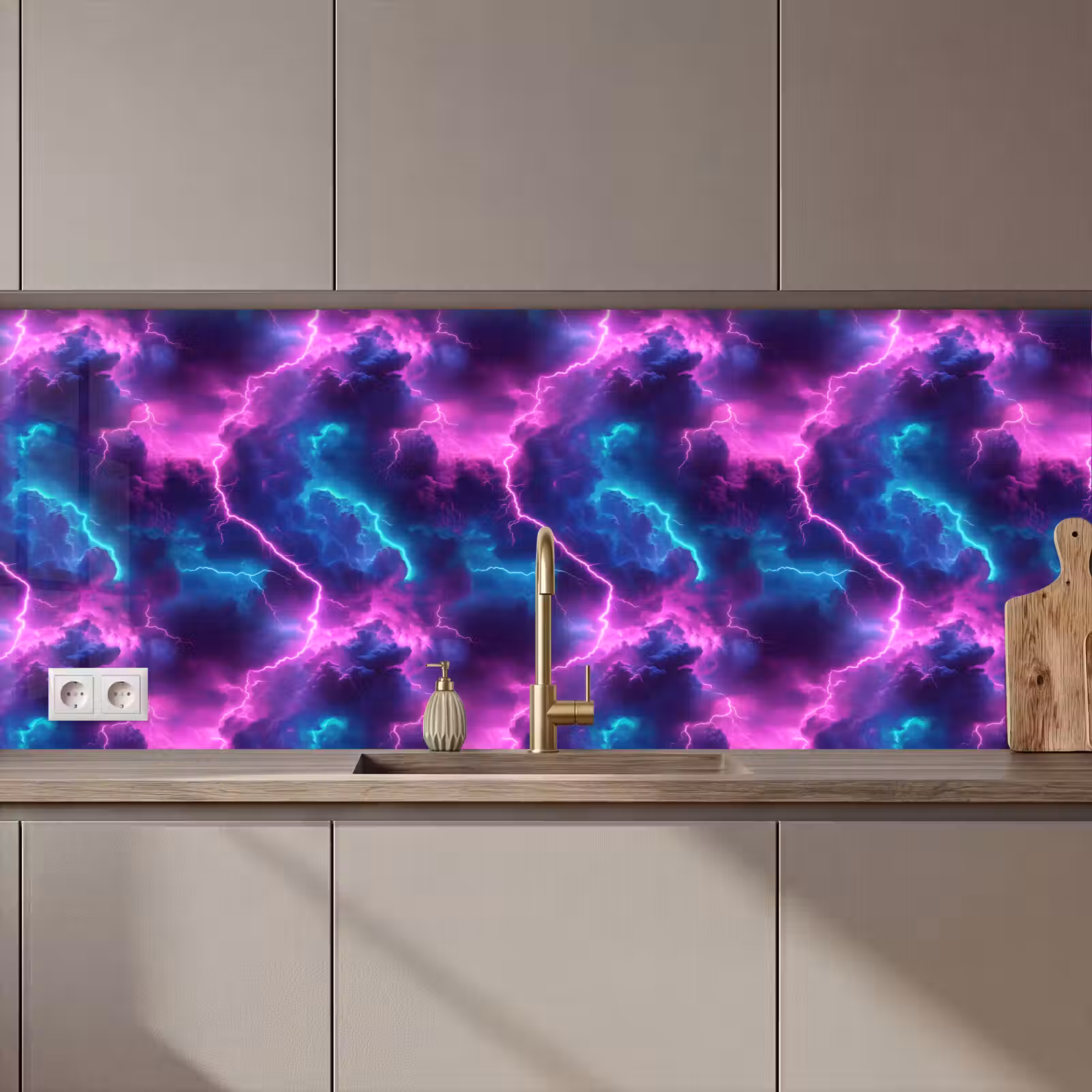 Schienale cucina - Elettrico - Neon - Aria — 1