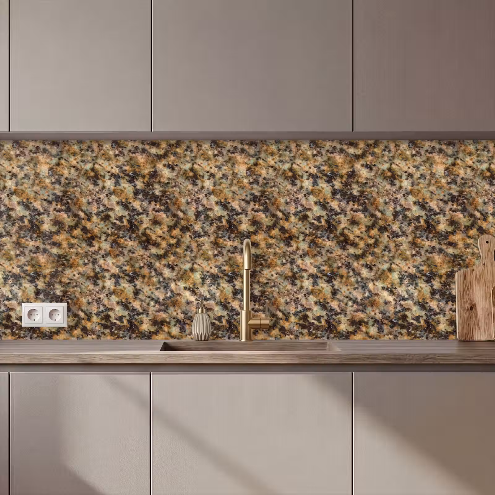 Schienale cucina - Granito - Colore - Marrone — 1