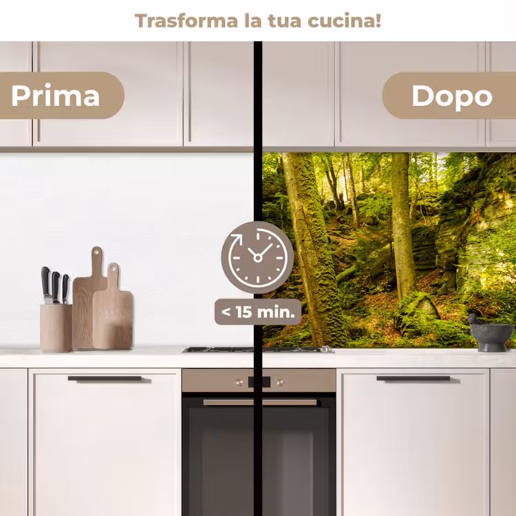 Schienale cucina - Alberi - Pietra - Foresta - Natura - Piante — 2