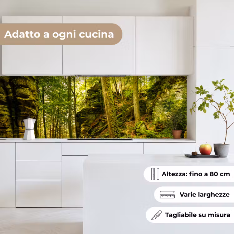 Schienale cucina - Alberi - Pietra - Foresta - Natura - Piante — 6