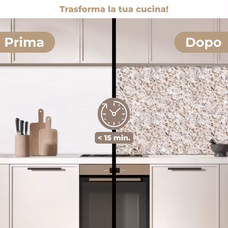 Schienale cucina - Bianco - Marrone - Granito — 3