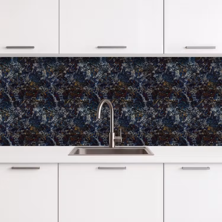 Schienale cucina - Blu - Granito - Scuro — 4