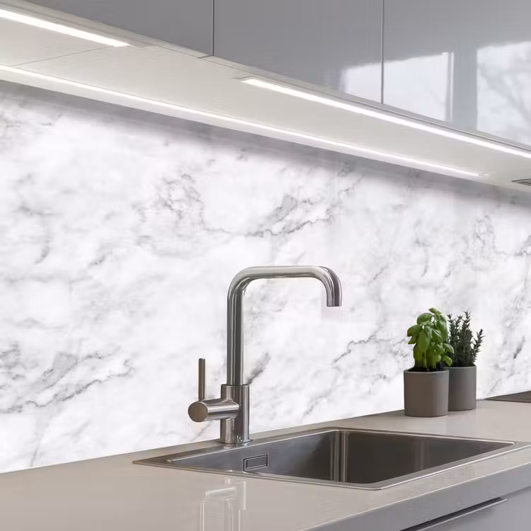 Schienale cucina - Classico - Marmo - Venature - Grigio — 2