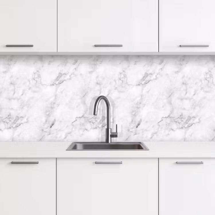 Schienale cucina - Classico - Marmo - Venature - Grigio — 4