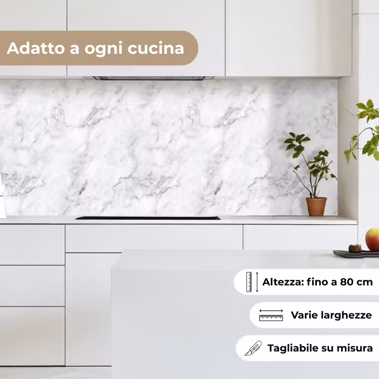 Schienale cucina - Classico - Marmo - Venature - Grigio — 7