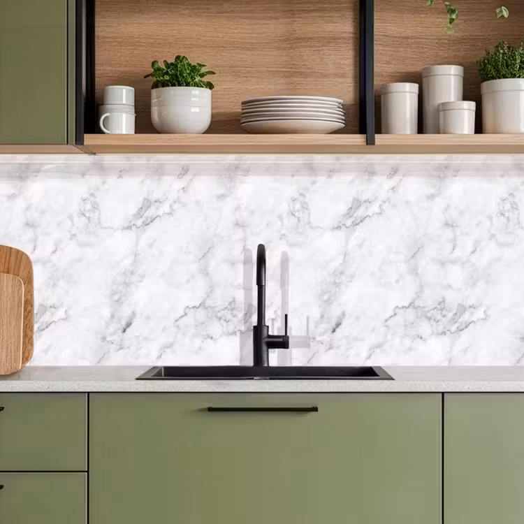 Schienale cucina - Classico - Marmo - Venature - Grigio — 8