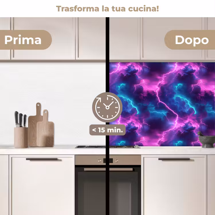 Schienale cucina - Elettrico - Neon - Aria — 3