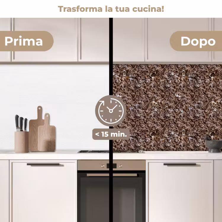 Schienale cucina - Granito - Marrone - Struttura — 3