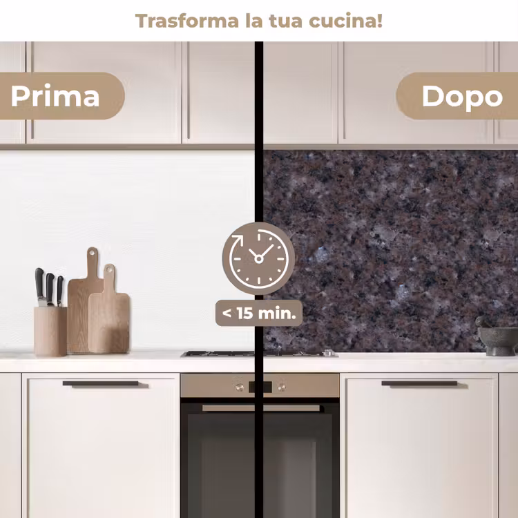 Schienale cucina - Granito - Nero - Grigio - Macchie — 3