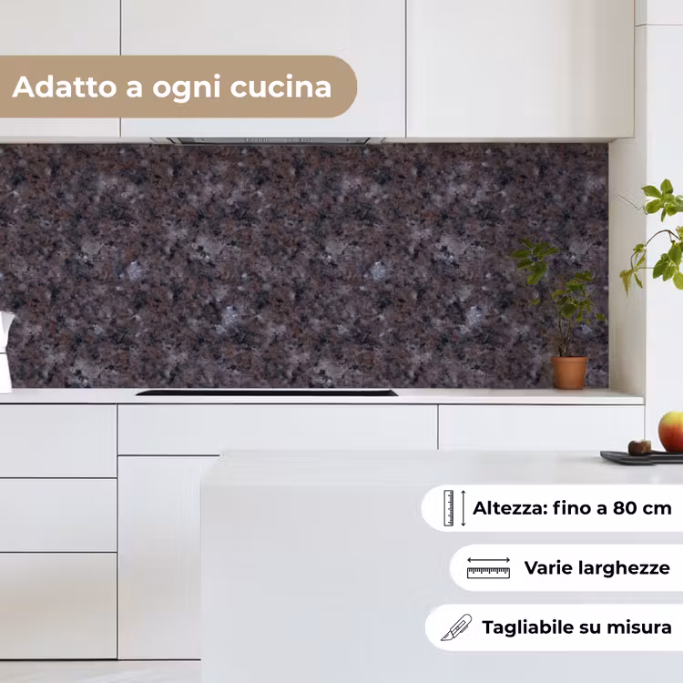 Schienale cucina - Granito - Nero - Grigio - Macchie — 7
