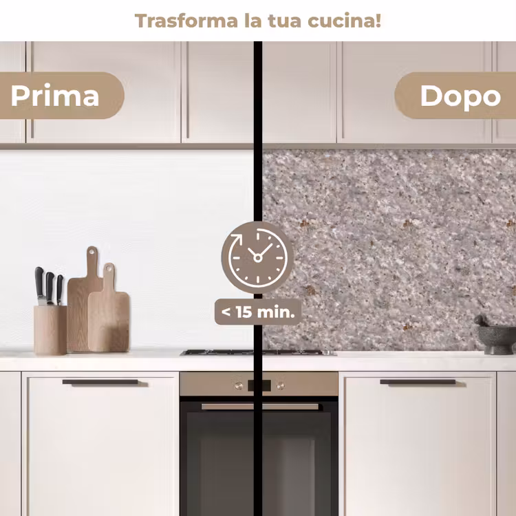 Schienale cucina - Luce - Grigio - Texture — 3