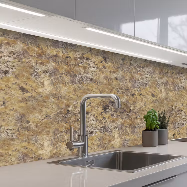 Schienale cucina - Marrone - Bianco - Macchie - Granito — 2