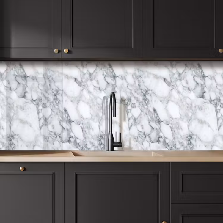Schienale cucina - Mosaico - Marmo - Bianco - Irregolare — 6