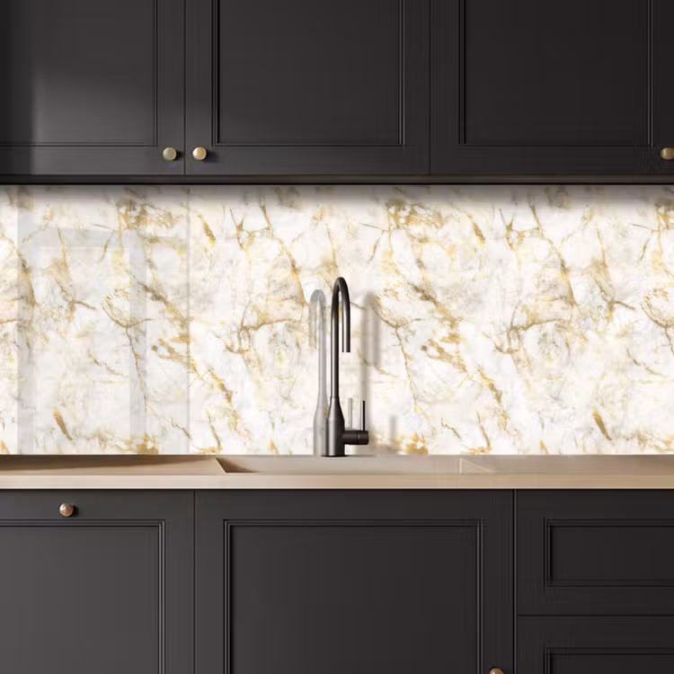 Schienale cucina - Oro - Luce - Grana - Marmo — 6