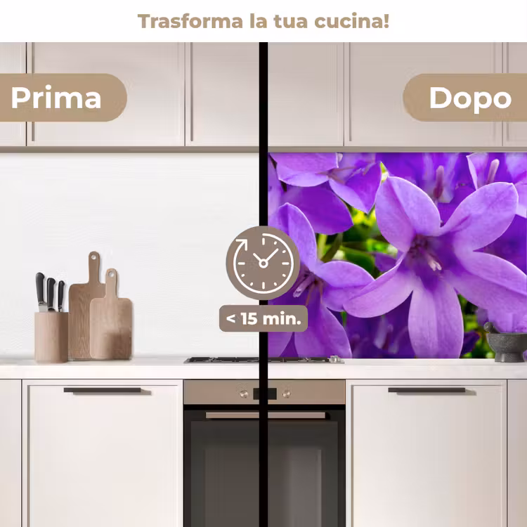 Schienale cucina - Fiori - Viola - Natura — 3